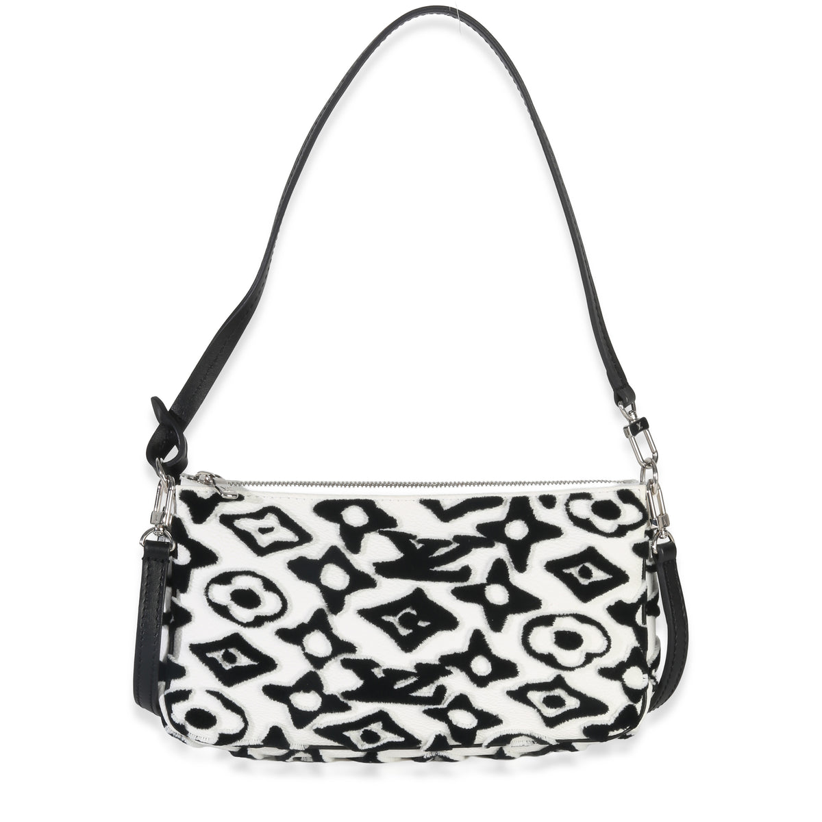 x UF Black White Tufted Monogram Pochette Accessories