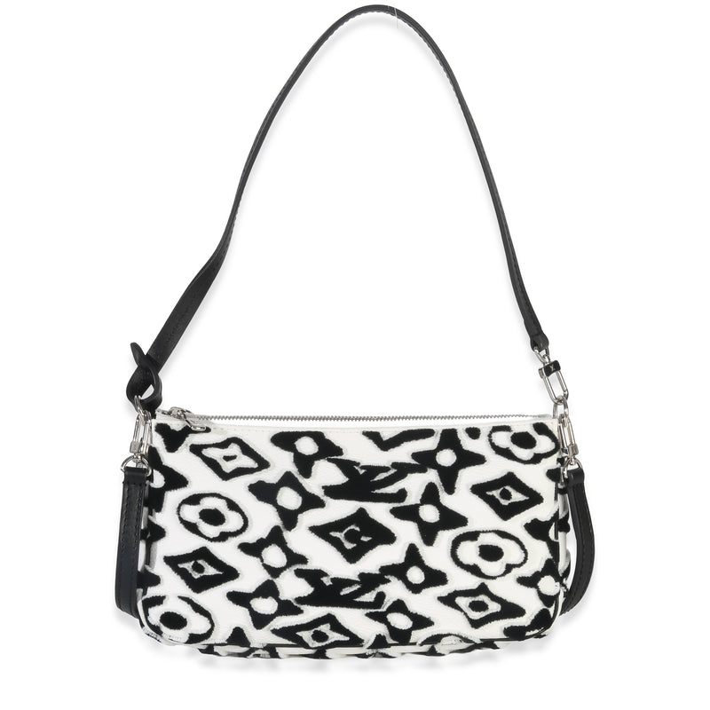 x UF Black White Tufted Monogram Pochette Accessories