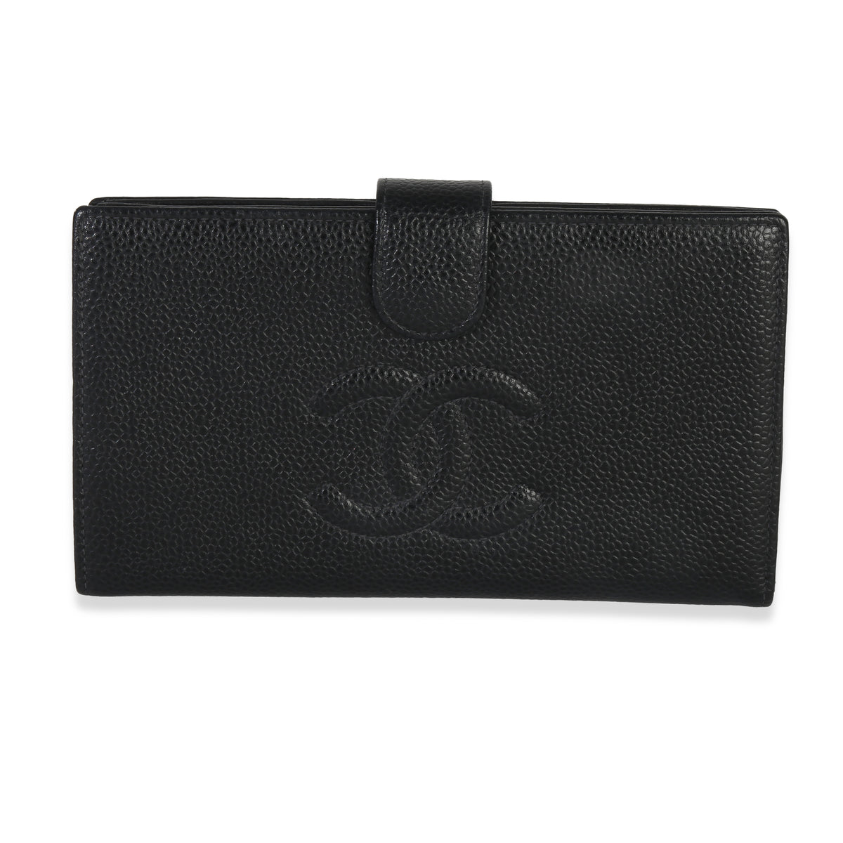 Black Caviar Timeless CC French Long Wallet