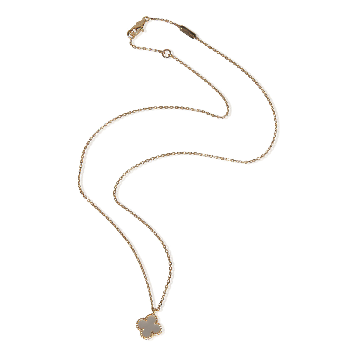 Yellow Gold Mother Of Pearl Sweet Alhambra Pendant