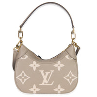 Louis Vuitton Tourterelle Creme Empreinte Monogram Giant Bagatelle NM Handbag fv