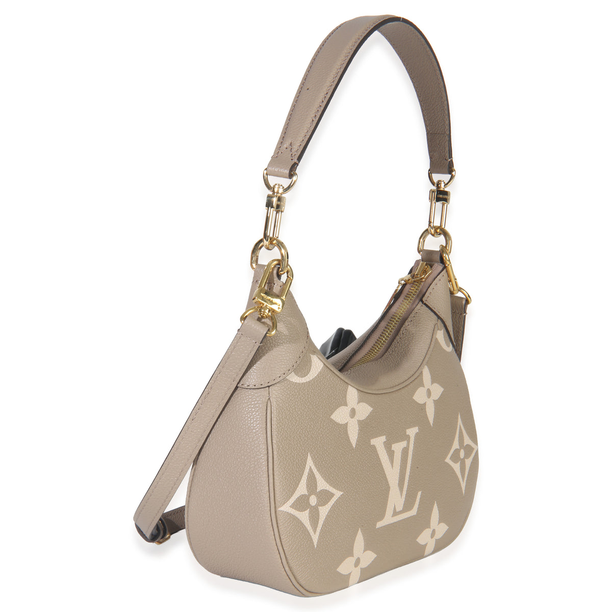 Louis Vuitton Tourterelle Creme Empreinte Monogram Giant Bagatelle NM Handbag pv