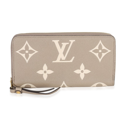 Tourterelle Creme Giant Monogram Empreinte Zippy Wallet