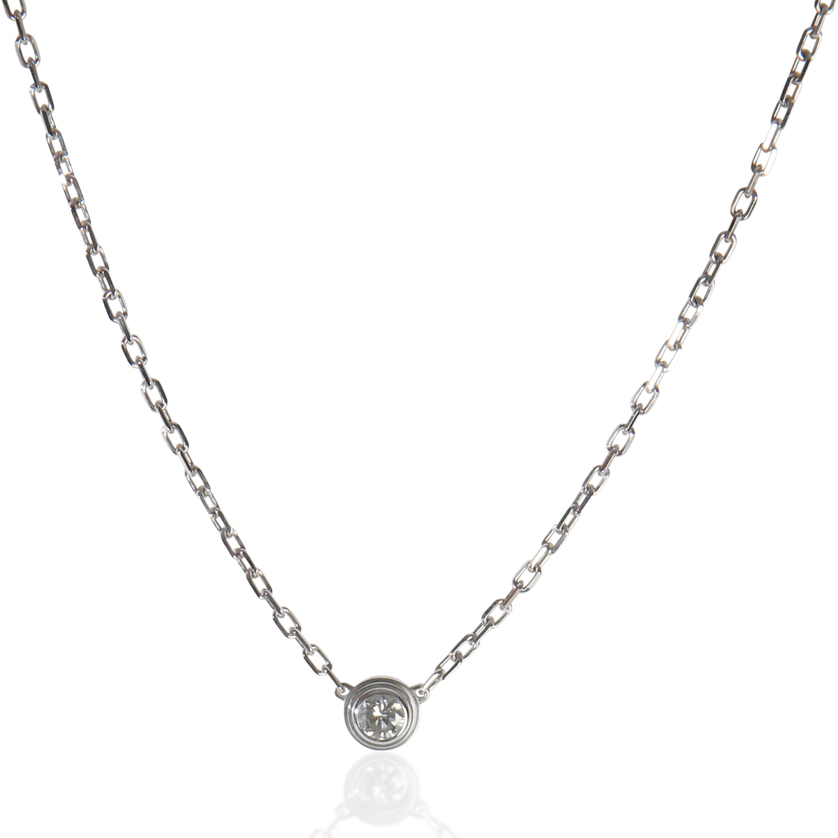 Cartier White Gold Diamond Small Model D'amour Pendant fv