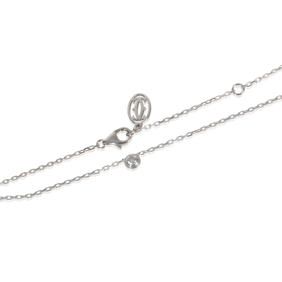 Cartier White Gold Diamond Small Model D'amour Pendant sv