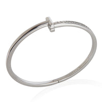 Tiffany & Co. White Gold Diamond Tiffany T T1 Narrow Hinged Bracelet av