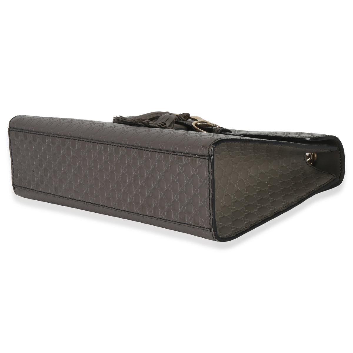 Gucci Grey ssima Emily Leather Medium Chain Shoulder Bag Handbag box