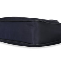 Prada Navy Re Nylon & Saffiano Leather Trim Shoulder Bag Handbag clasp