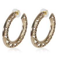 Chanel Gold Plated  2019 Large CC Hoop Earrings fv