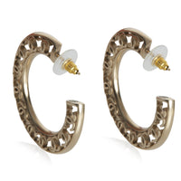 Chanel Gold Plated  2019 Large CC Hoop Earrings pv