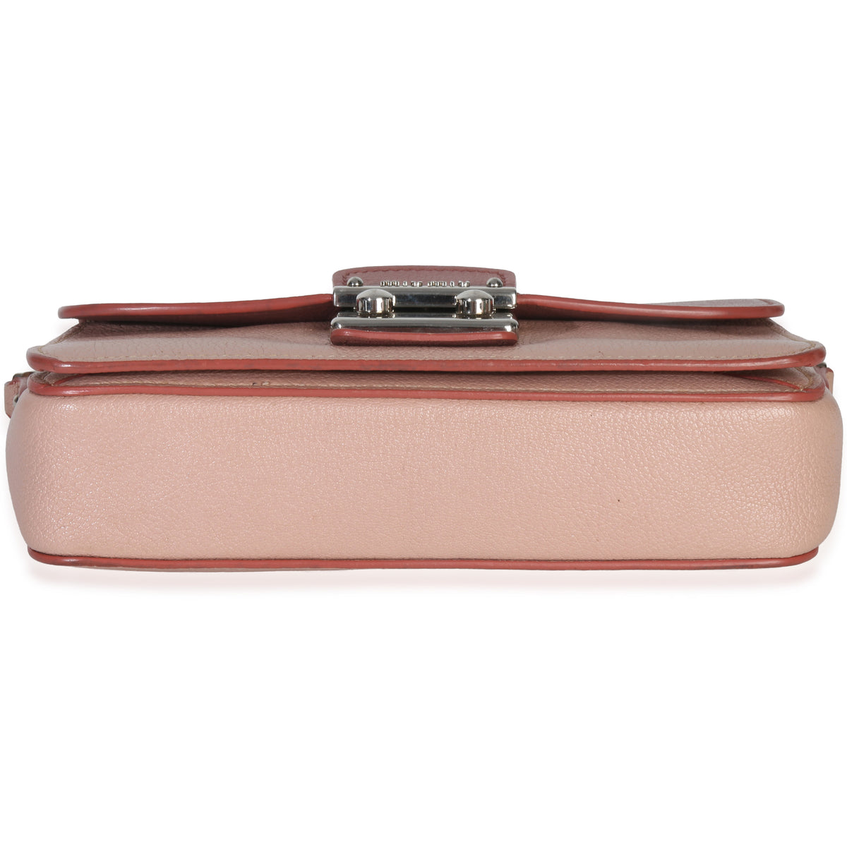 Miu Miu Pink Bicolore Goatskin Madras Chain Shoulder Bag Handbag stamp