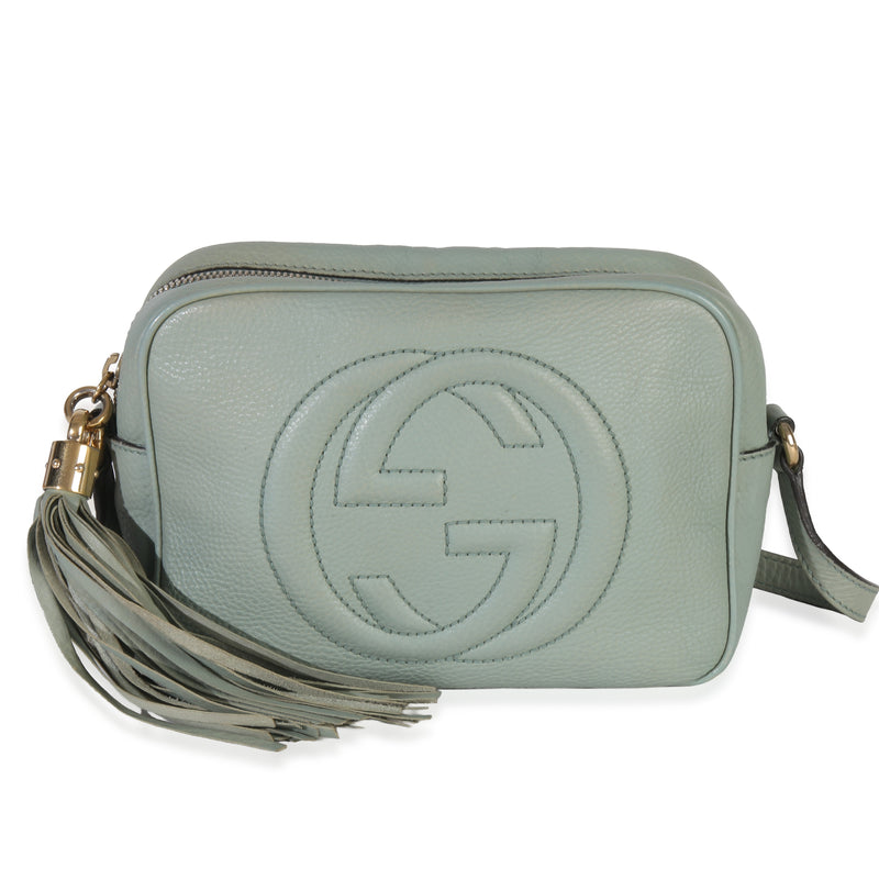 Sage Green Calfskin Small Disco Crossbody Bag