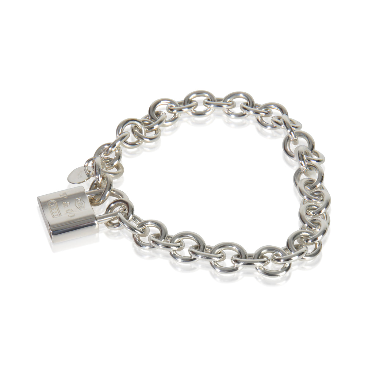 Sterling Silver  1837 Padlock Bracelet