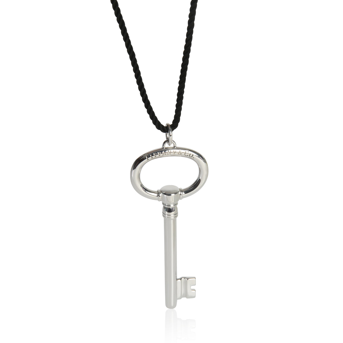Tiffany & Co. Sterling Silver  Large Oval Key Pendant fv