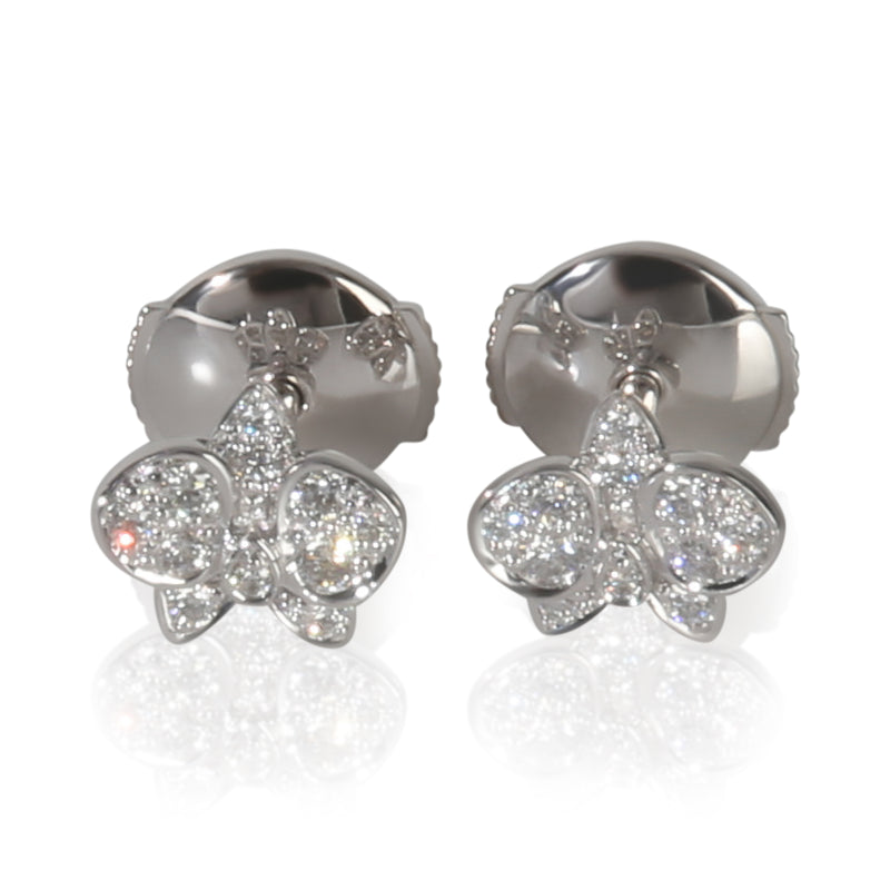 White Gold Diamond Caresse DOrchidees Earrings