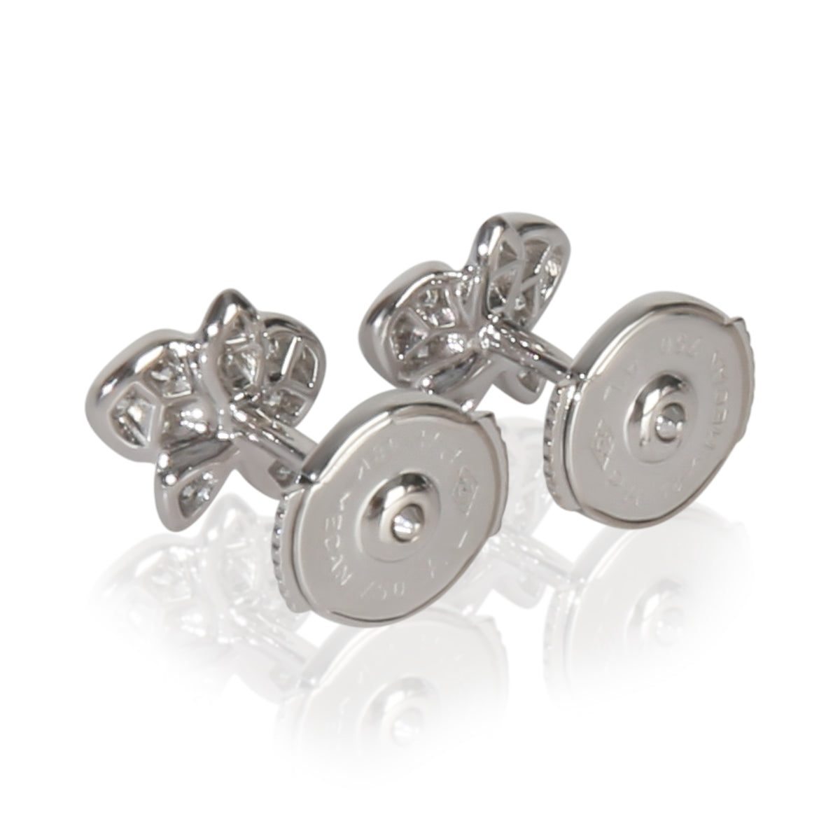 White Gold Diamond Caresse DOrchidees Earrings