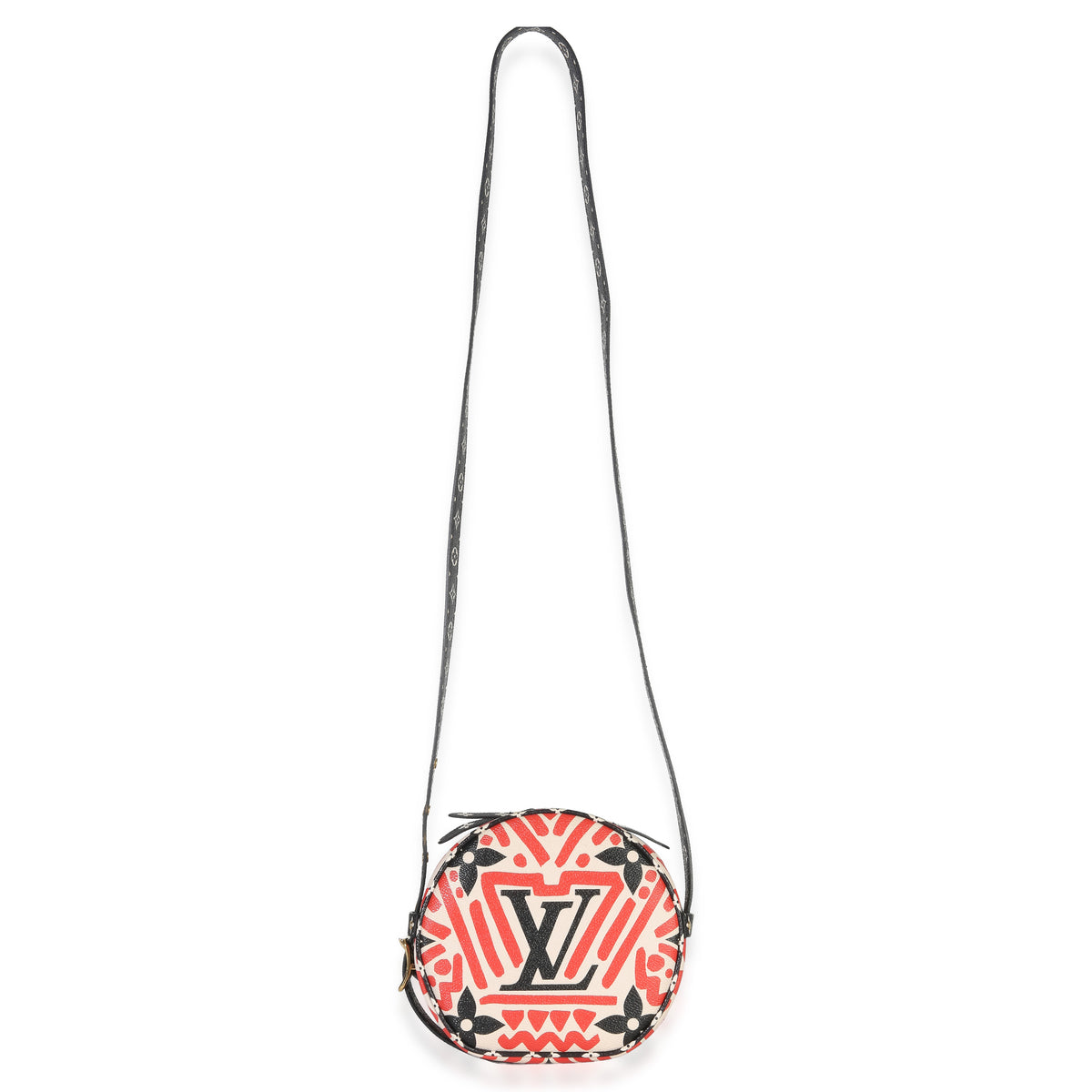 Louis Vuitton Cream Red Giant LV Crafty Boite Chapeau Souple Bag PM Handbag ad1