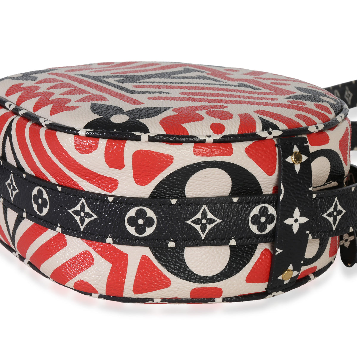 Louis Vuitton Cream Red Giant LV Crafty Boite Chapeau Souple Bag PM Handbag clasp