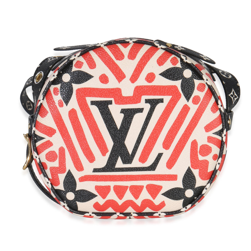 Louis Vuitton Cream Red Giant LV Crafty Boite Chapeau Souple Bag PM Handbag fv