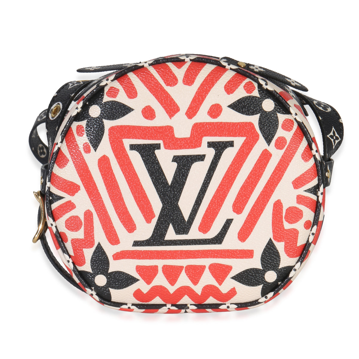 Louis Vuitton Cream Red Giant LV Crafty Boite Chapeau Souple Bag PM Handbag fv