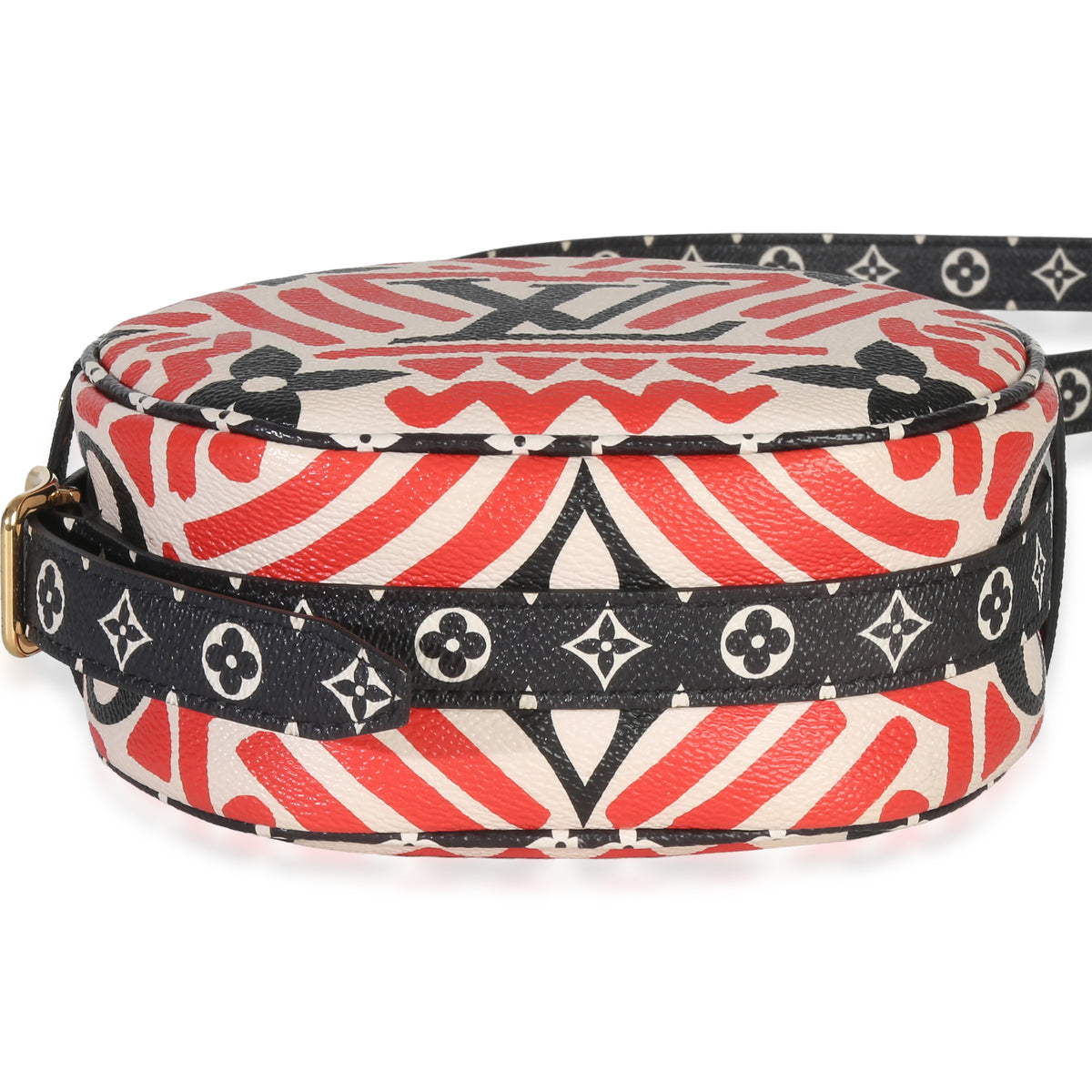 Louis Vuitton Cream Red Giant LV Crafty Boite Chapeau Souple Bag PM Handbag stamp