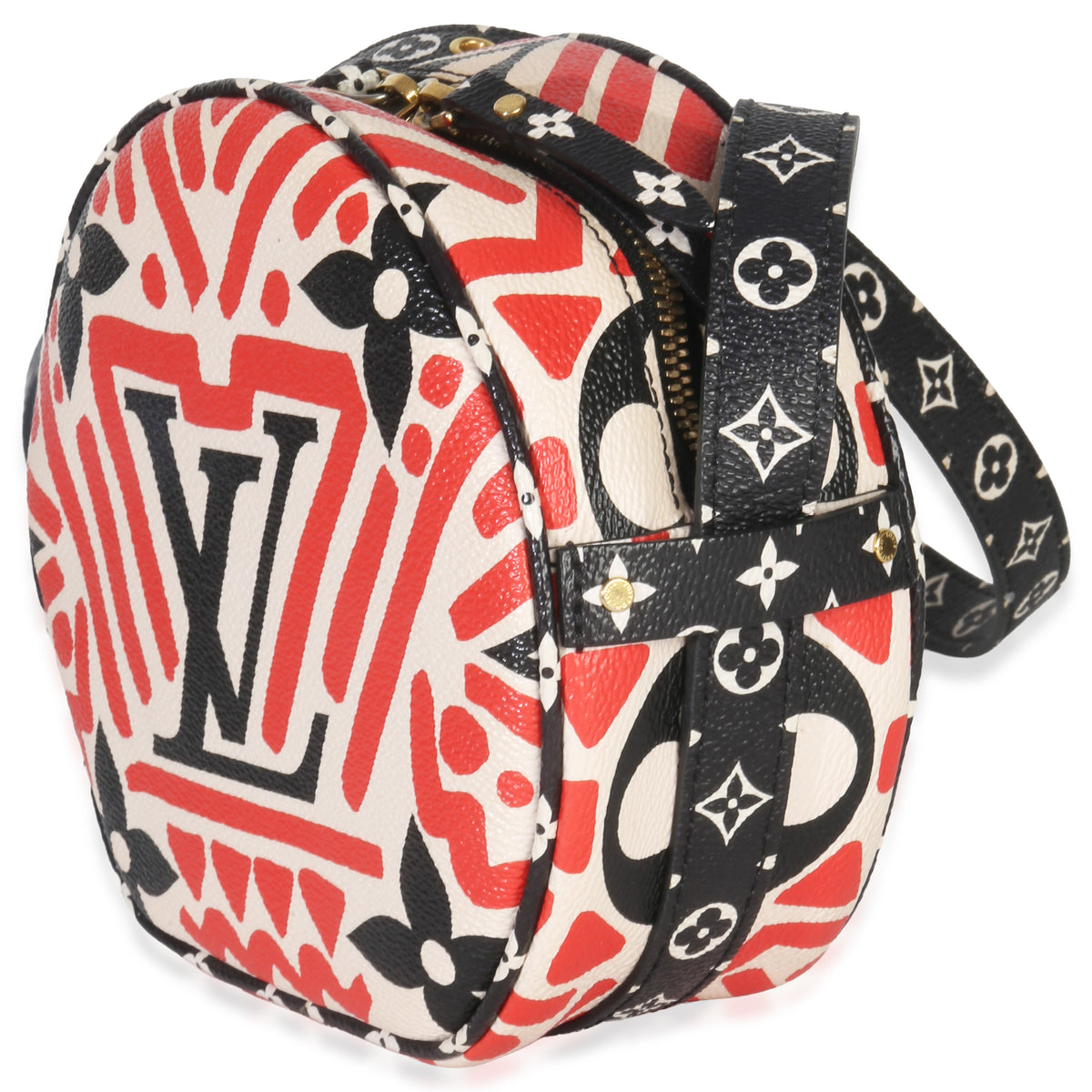 Louis Vuitton Cream Red Giant LV Crafty Boite Chapeau Souple Bag PM Handbag sv