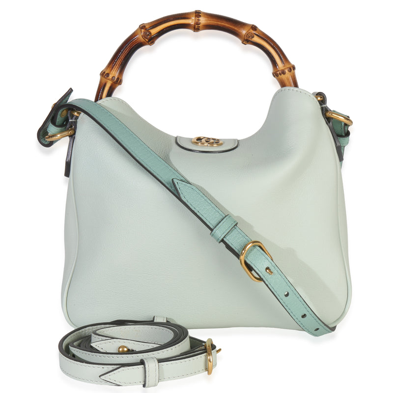 Mint Green Calfskin Bamboo Small Diana Shoulder Bag