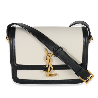 Black White Calfskin Small Solferino Satchel