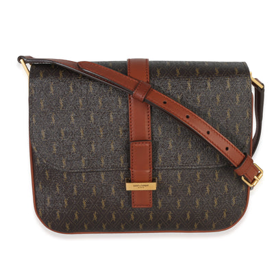 Brown Canvas Le Monogramme Small Sac Besace Shoulder Bag