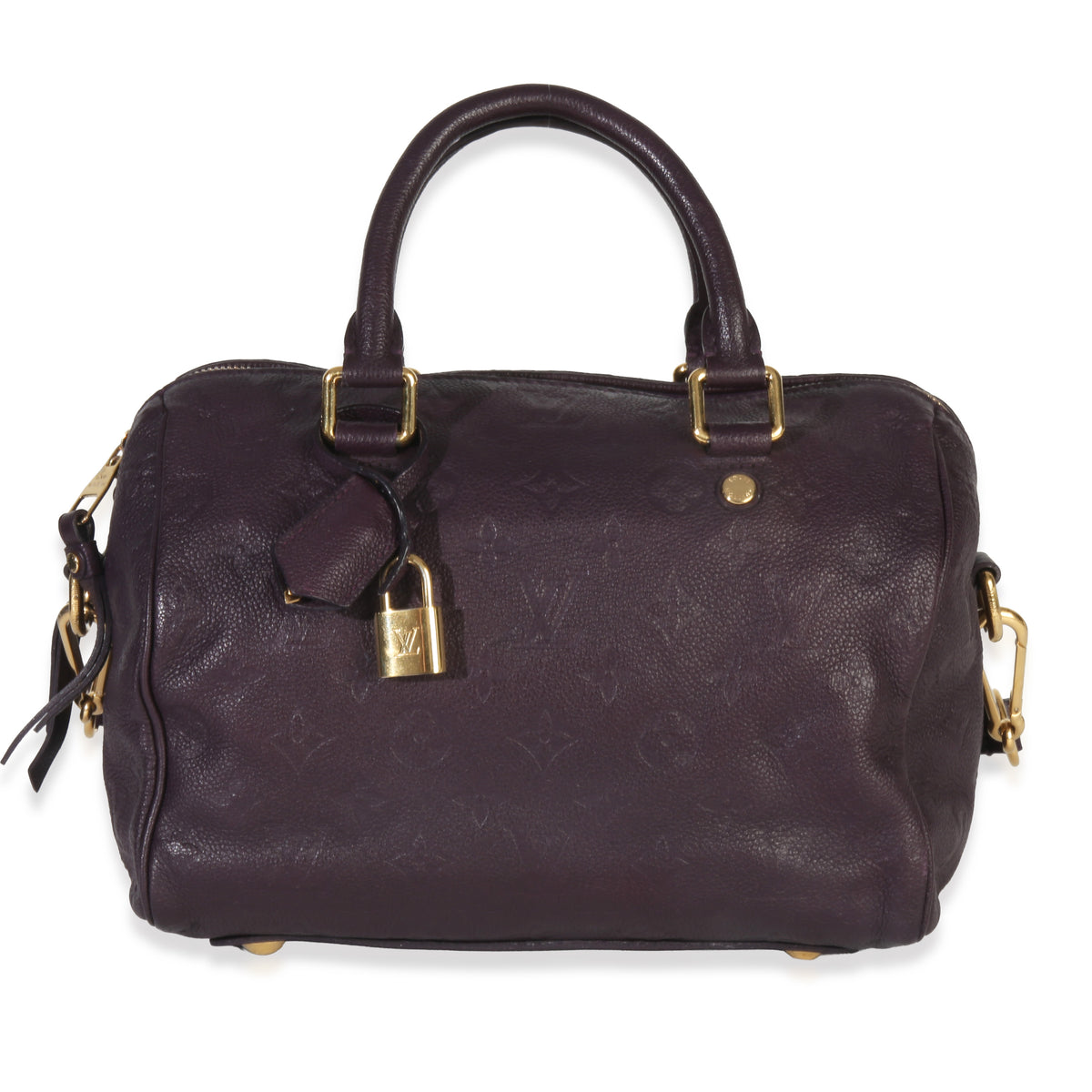 Louis Vuitton Purple Monogram Empreinte Speedy Bandolieure 25 Handbag fv