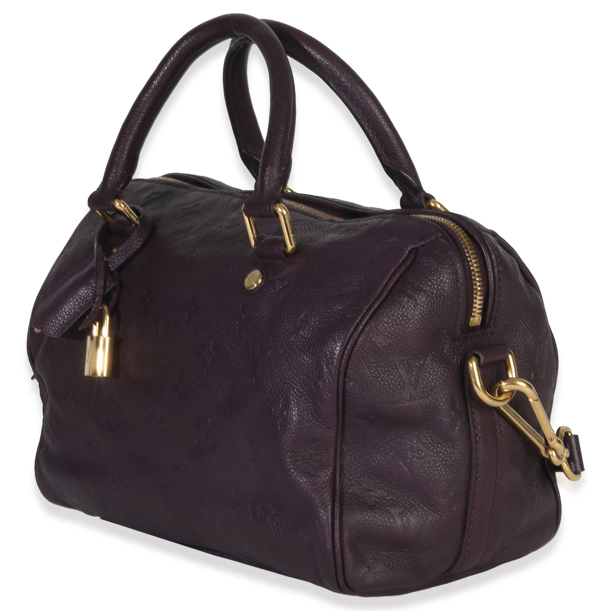 Louis Vuitton Purple Monogram Empreinte Speedy Bandolieure 25 Handbag sv