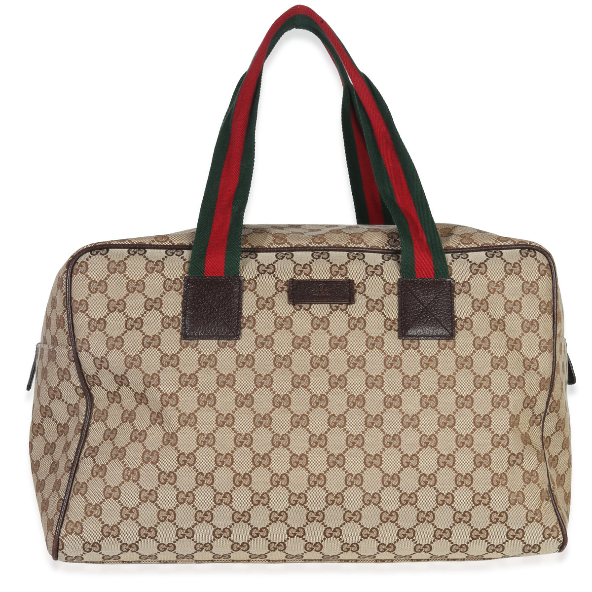 Gucci Beige GG Monogram Canvas Large Soft Carry On Duffle Handbag id