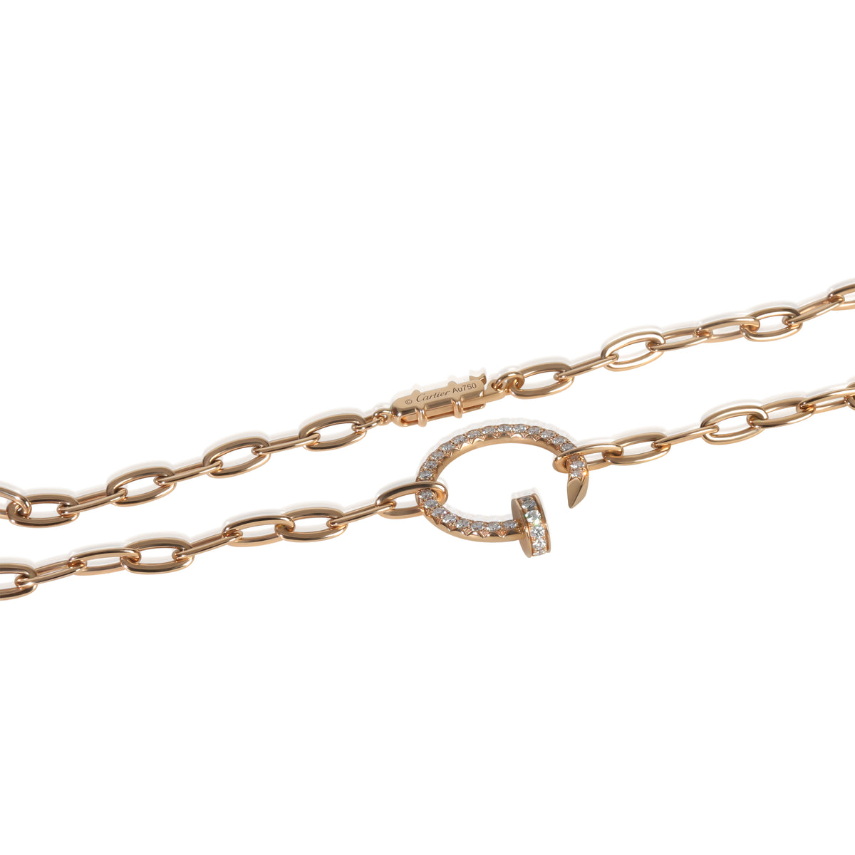 Cartier Rose Gold Diamond Juste Un Clou Necklace sv