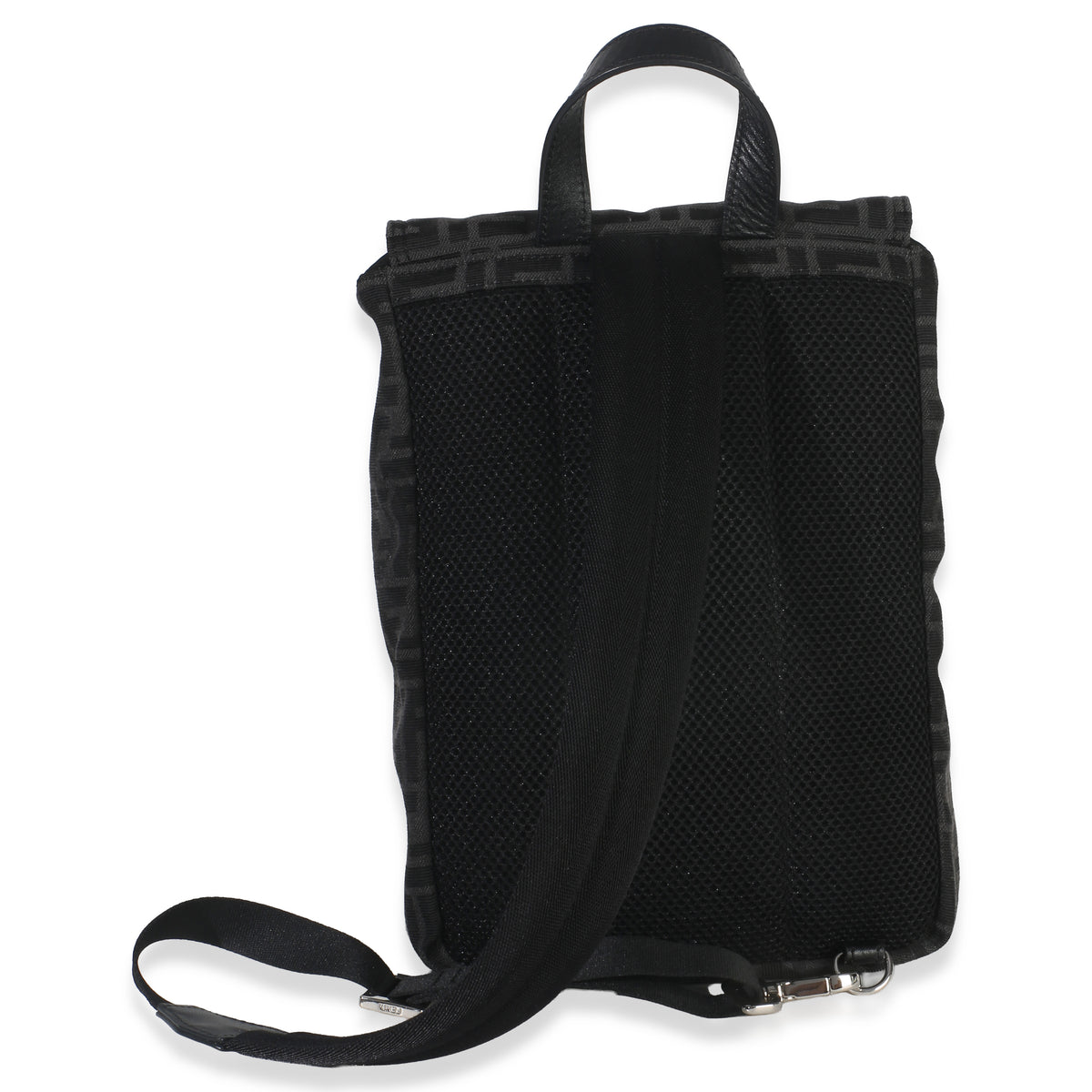 Fendi Black Zucca Canvas Small ness Crossbody Bag Handbag bv
