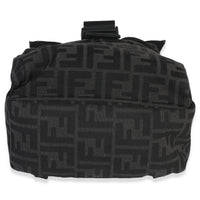 Fendi Black Zucca Canvas Small ness Crossbody Bag Handbag stamp