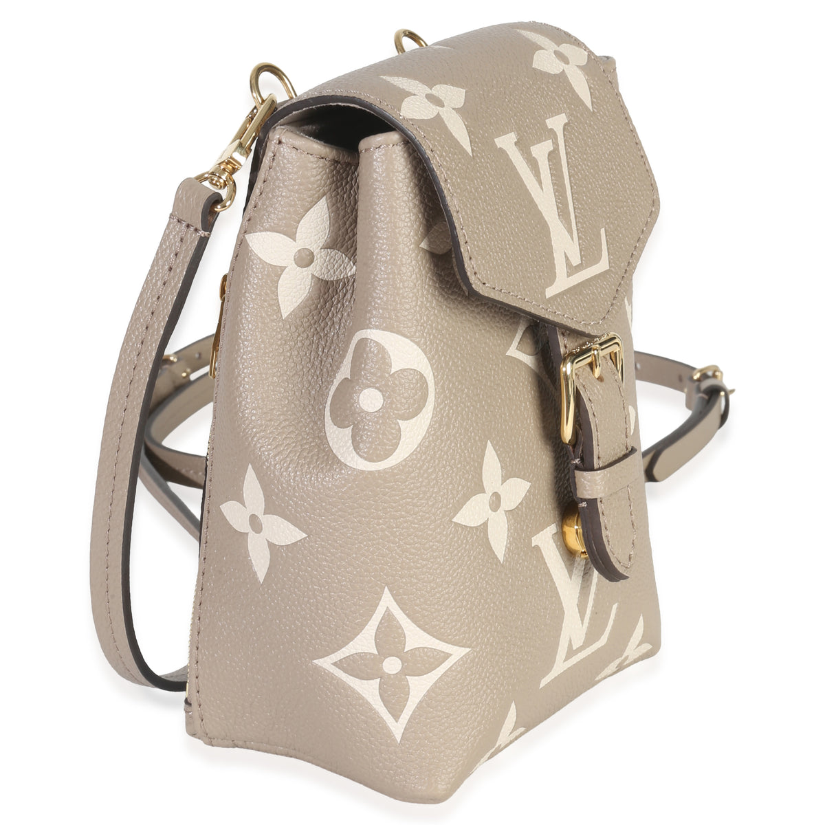 Louis Vuitton Tourterelle Empreinte Giant Monogram Tiny Backpack Handbag pv