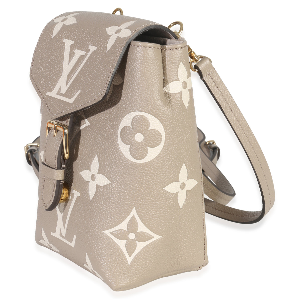 Louis Vuitton Tourterelle Empreinte Giant Monogram Tiny Backpack Handbag sv