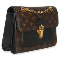 Louis Vuitton Black Taurillon Monogram Canvas Victoire Chain Bag Handbag pv