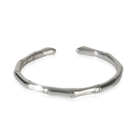 Sterling Silver Sapphire Bamboo Cuff Bracelet
