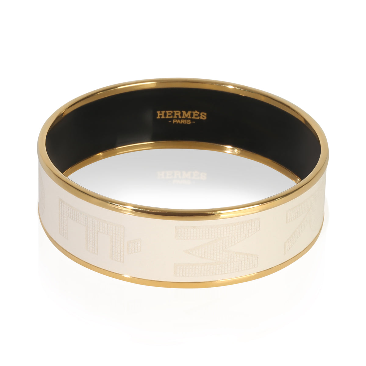 Hermès Gold Plated  Enamel Sellier Bracelet sv