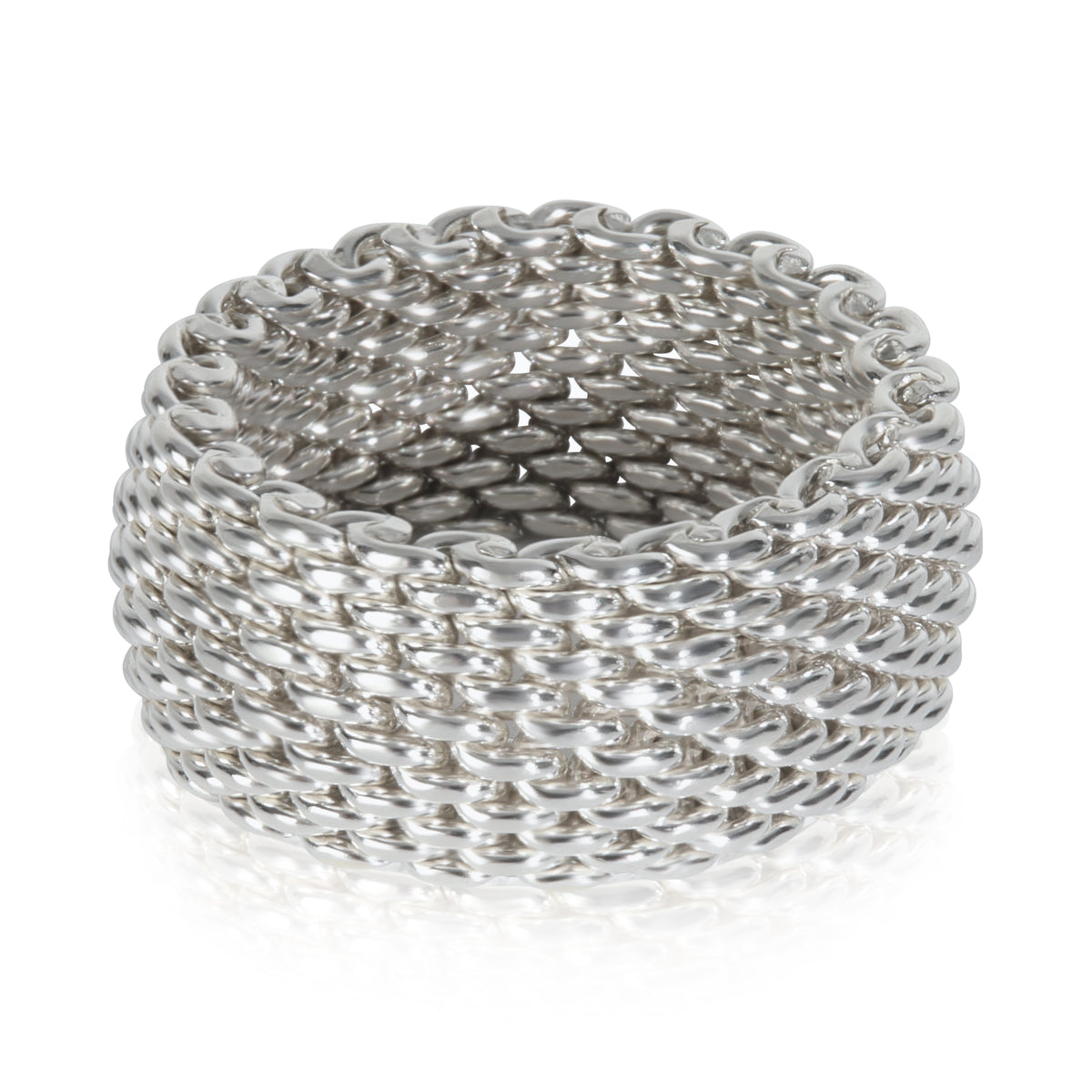 Tiffany & Co. Sterling Silver  Somerset Mesh Ring sv