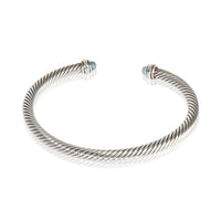 Yellow Gold & Sterling Silver Topaz Cable Classic Bracelet