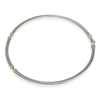 Yellow Gold & Sterling Silver  Metro Cable Necklace