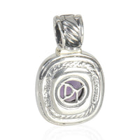 Yellow Gold & Sterling Silver Amethyst Albion Pendant