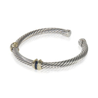 Yellow Gold & Sterling Silver Sapphire Renaissance Station Bracelet