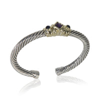 Yellow Gold & Sterling Silver Amethyst and Iolite Renaissance Brace