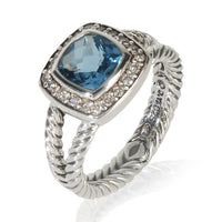 Sterling Silver Topaz and Diamond Petite Albion Ring