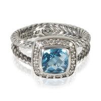 Sterling Silver Topaz and Diamond Petite Albion Ring