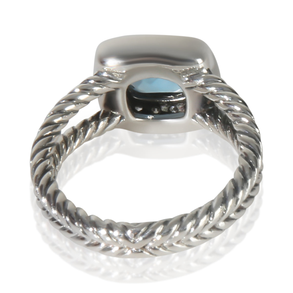 Sterling Silver Topaz and Diamond Petite Albion Ring