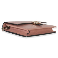 Gucci Pink Dollar Calfskin Interlocking G Wallet On Chain Handbag clasp